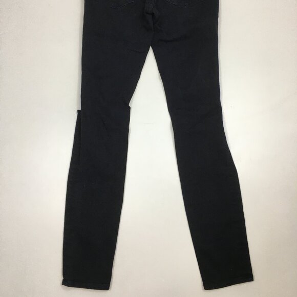 FRAME Le Skinny De Jeanne Distressed 5 Pocket Logo Hardware Jeans - Picture 10 of 10